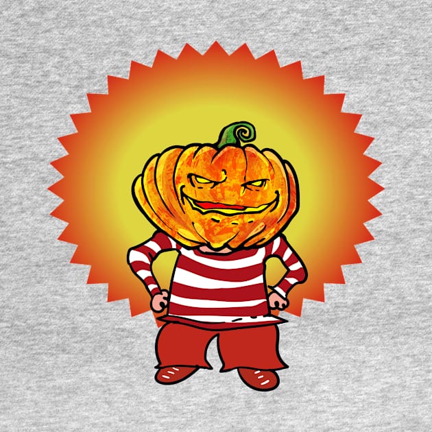 halloween pumpkin head naughty boy funny cartoon by anticute